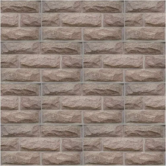 Textured brown brick wall pattern with grey mortar lines on white background